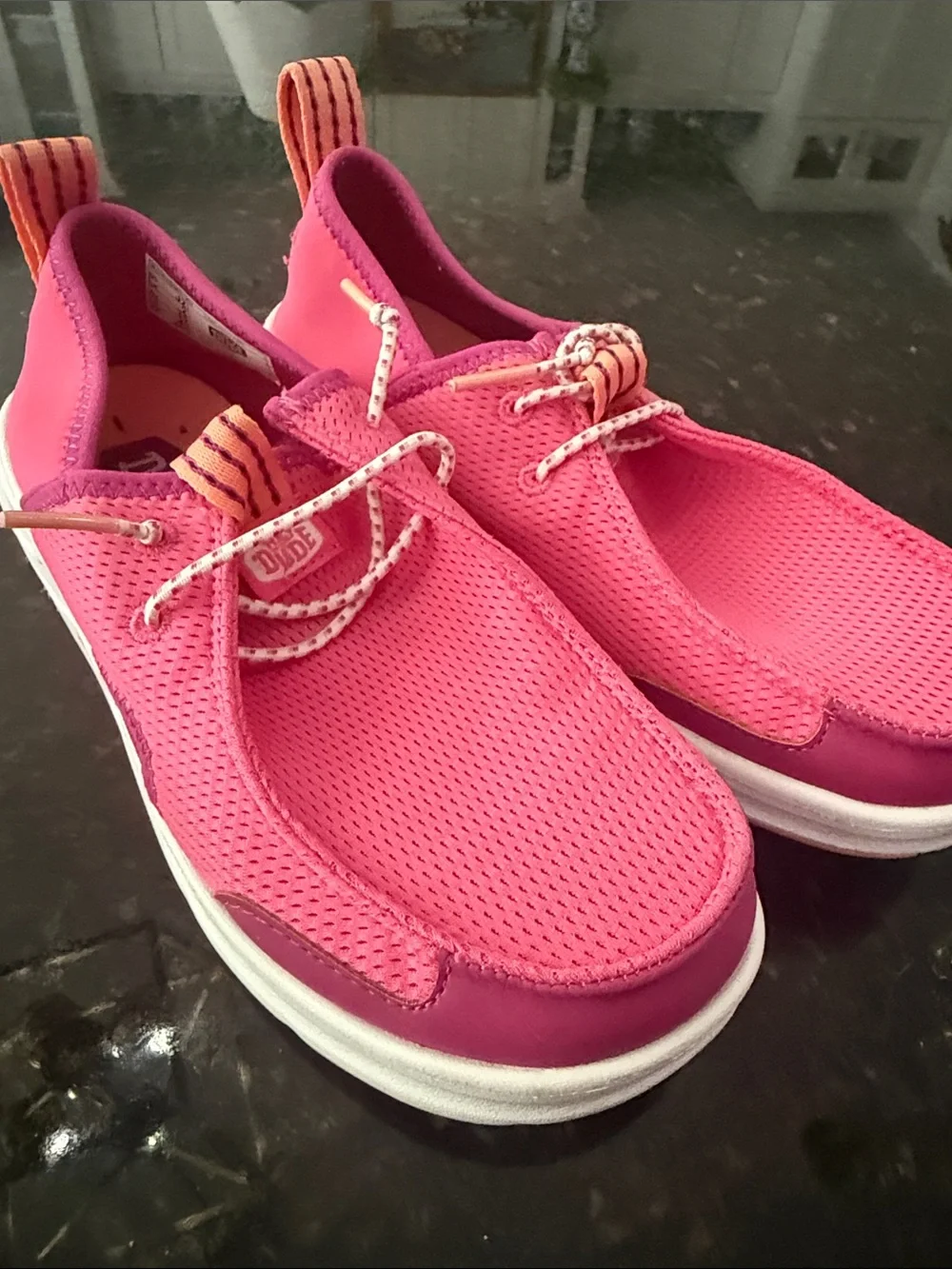Hey Dude Kids Pink Moccasins